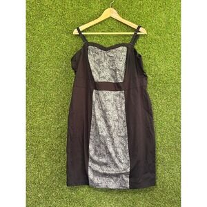 Torrid Black Lace Panel Dress Plus Size Adjustable Straps Cotton‎ Blend 16